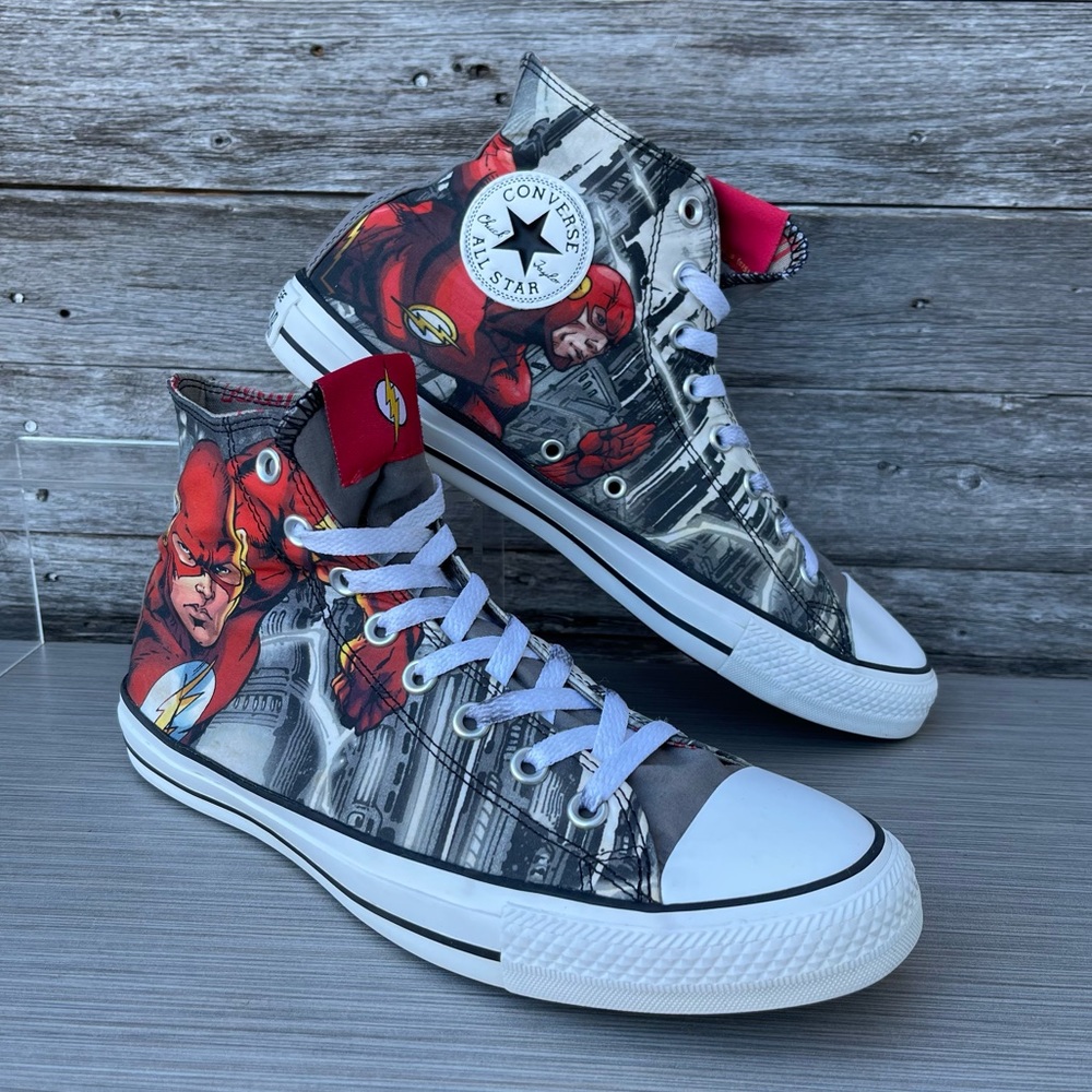 CONVERSE X DC CÓMICS “FLASH” Sneakers / Ms-Sz 10